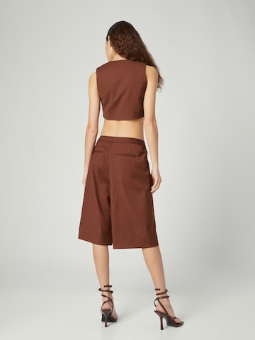 Bella x ABOUT YOU Wide leg Pants 'Vanessa' in Brown