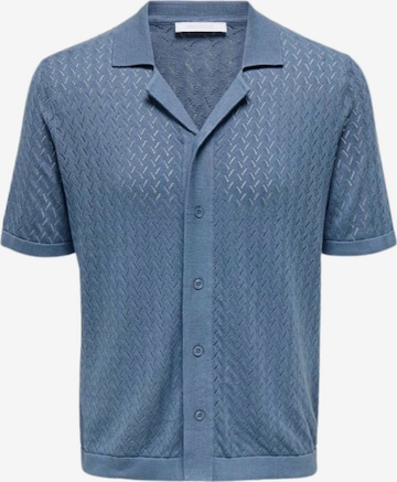 Only & Sons Shirt 'ONSSANTO' in Blauw: voorkant