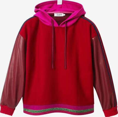 Desigual Sweatshirt ' SHARON' in Dark blue / Green / Neon pink / Red, Item view