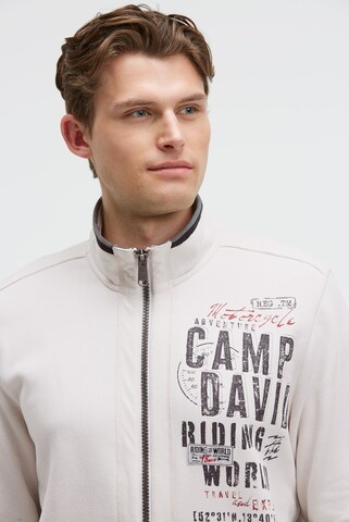 CAMP DAVID Zip-Up Hoodie in Grey