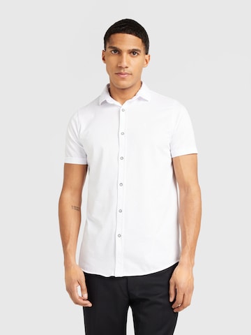 Gabbiano Regular fit Button Up Shirt in White: front