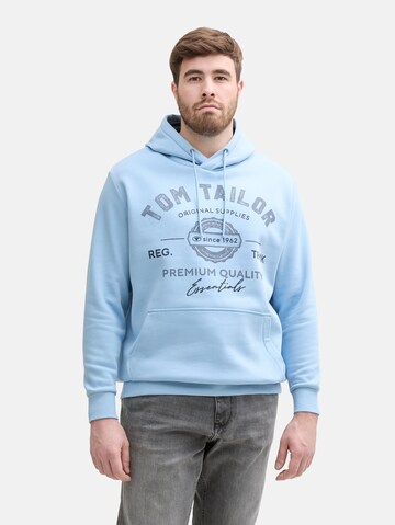 TOM TAILOR Men + Sweatshirt in Blauw: voorkant