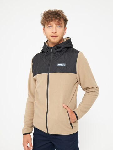 BENCH Fleecejacke 'TATRA' in Beige: Vorderseite