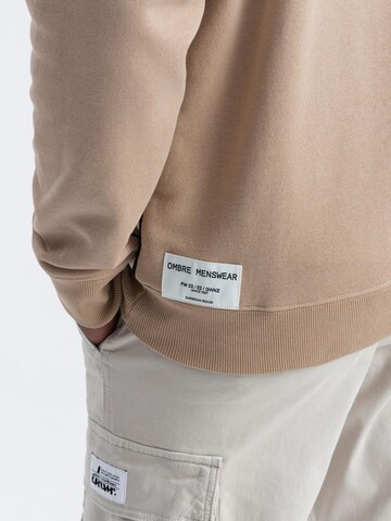 Sweat-shirt Ombre en beige