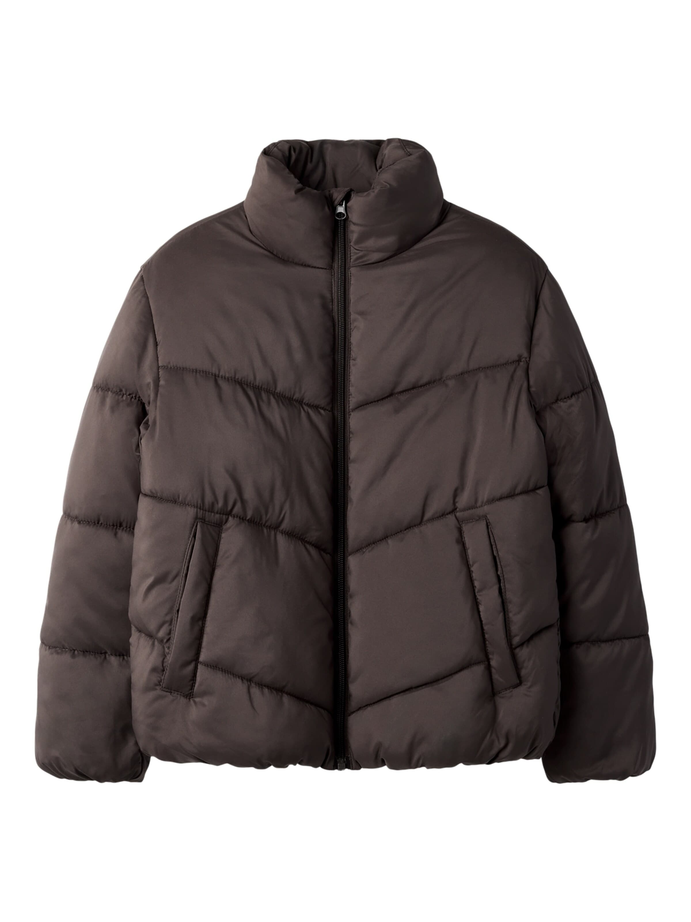NAME IT Winter Jacket 'Stepp-Übergangsjacke mit Kapuze Nkfforty' in Brown: front