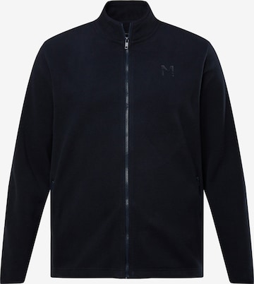 Men Plus Fleece jas in Blauw: voorkant