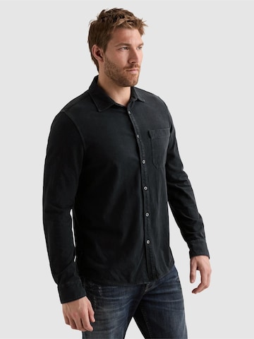 PME Legend Regular fit Overhemd 'Shirt with garment-dye wash and chest pocket' in Blauw