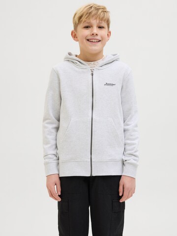 Giacca di felpa 'Beau' di Jack & Jones Junior in grigio: frontale