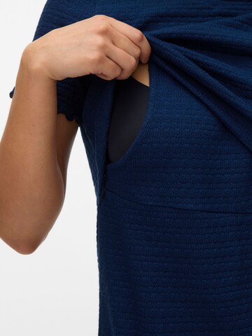 MAMALICIOUS Sukienka z dzianiny 'MLMilly June' w kolorze niebieski