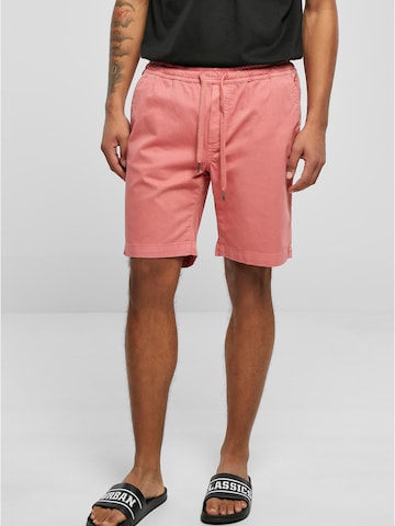 Urban Classics Regular Pants in Pink: front