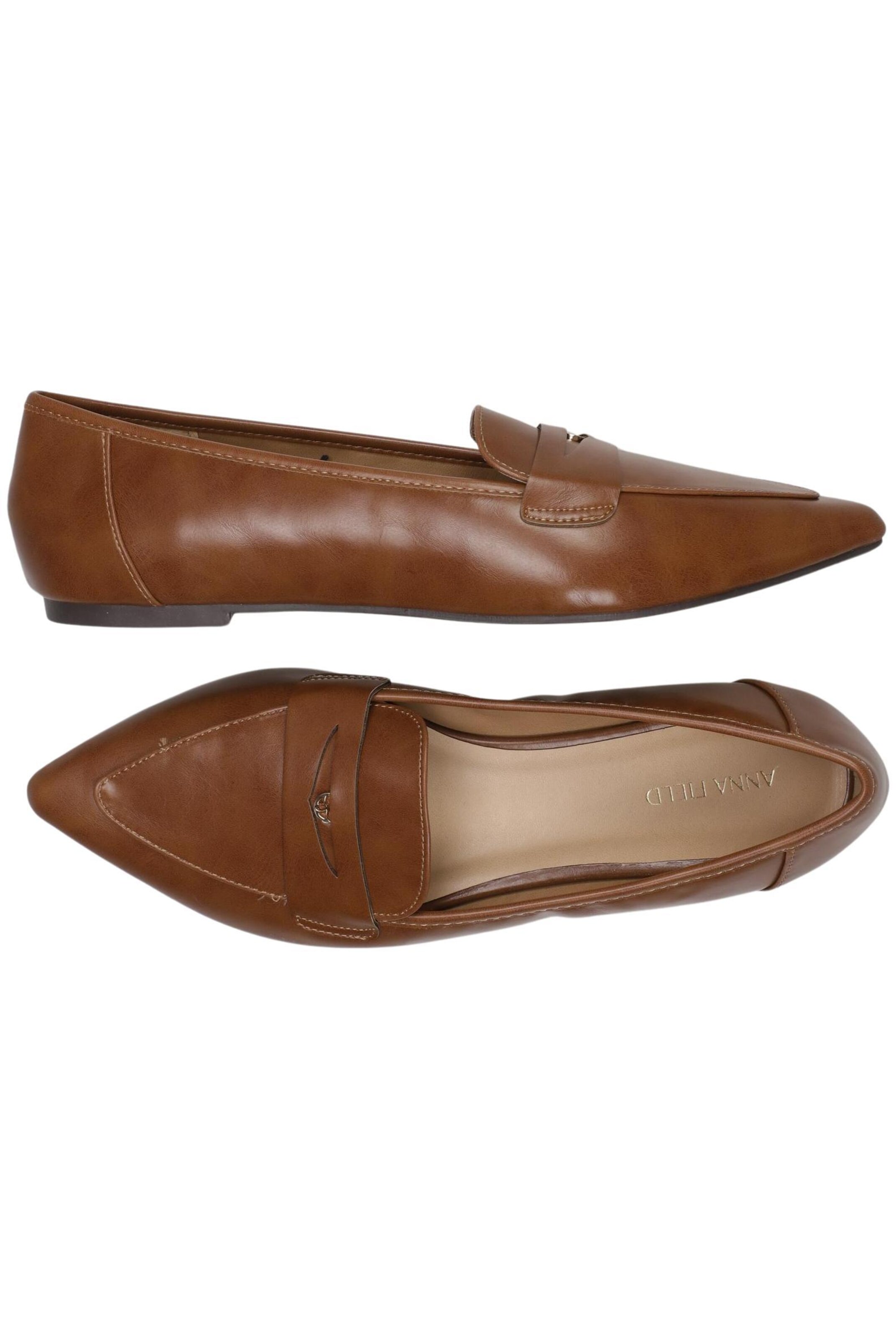 Anna Field Flats & Loafers in 42 in Brown: front