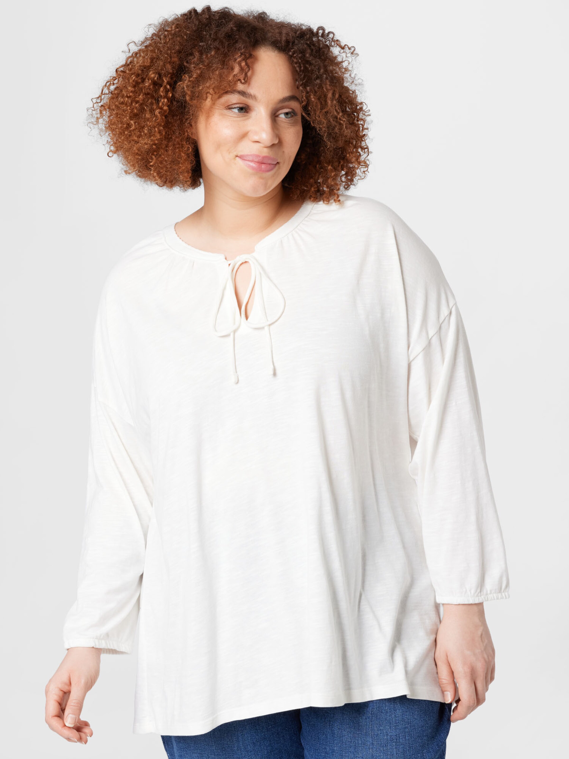 Frauen Große Größen Esprit Curves Bluse in Weiß - HB82426