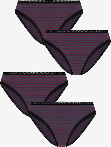 Albero Natur Panty 'Bio-Baumwoll-Slip mit Spitze – 4er Pack' in Blue: front