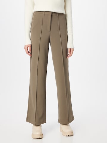 Wide Leg Pantalon à plis 'Becky' VERO MODA en gris : devant