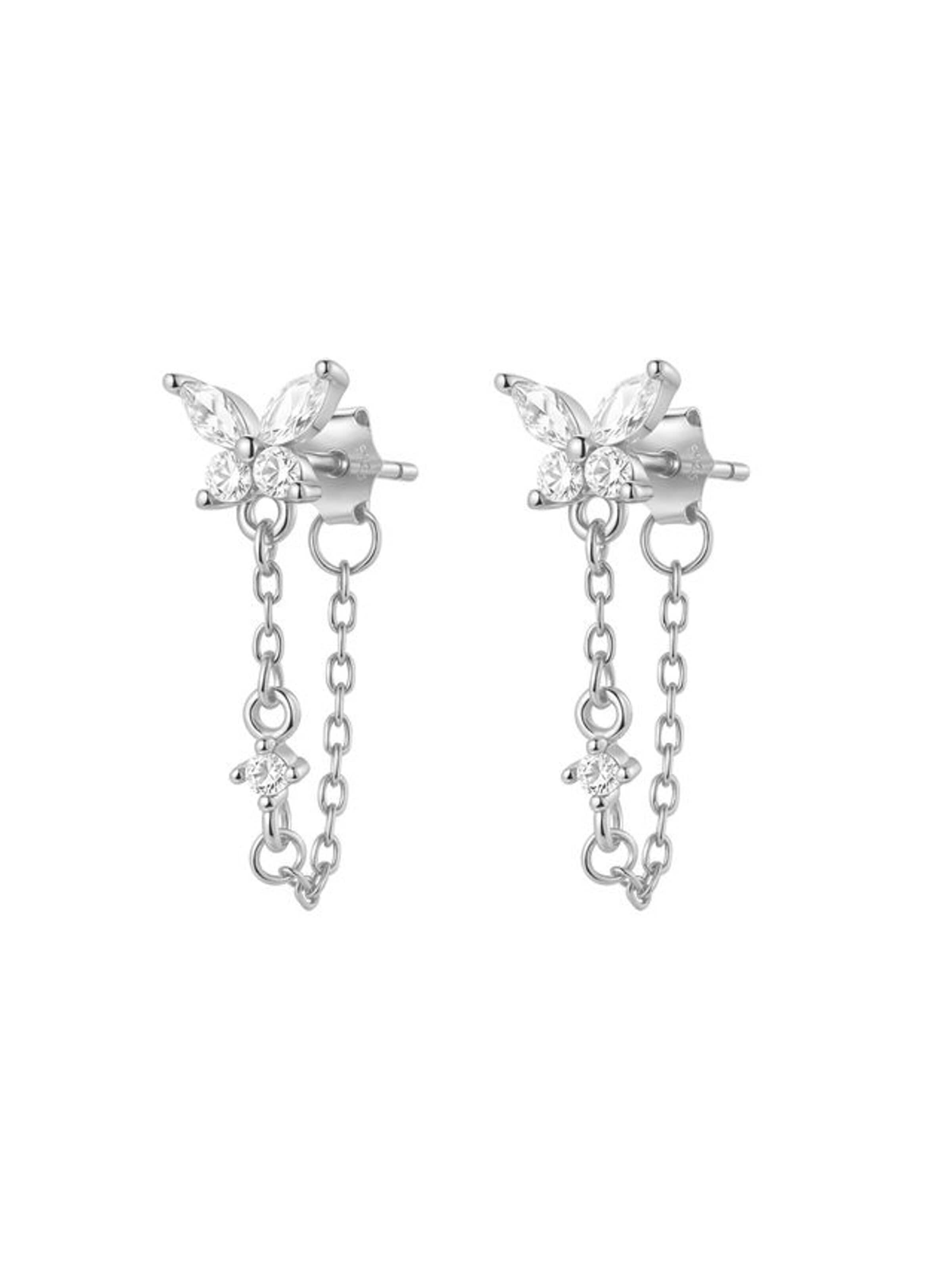 Hey Happiness - Pendientes 'Blossom' en plata: frente