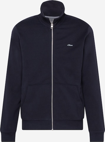 s.Oliver Zip-Up Hoodie in Blue: front