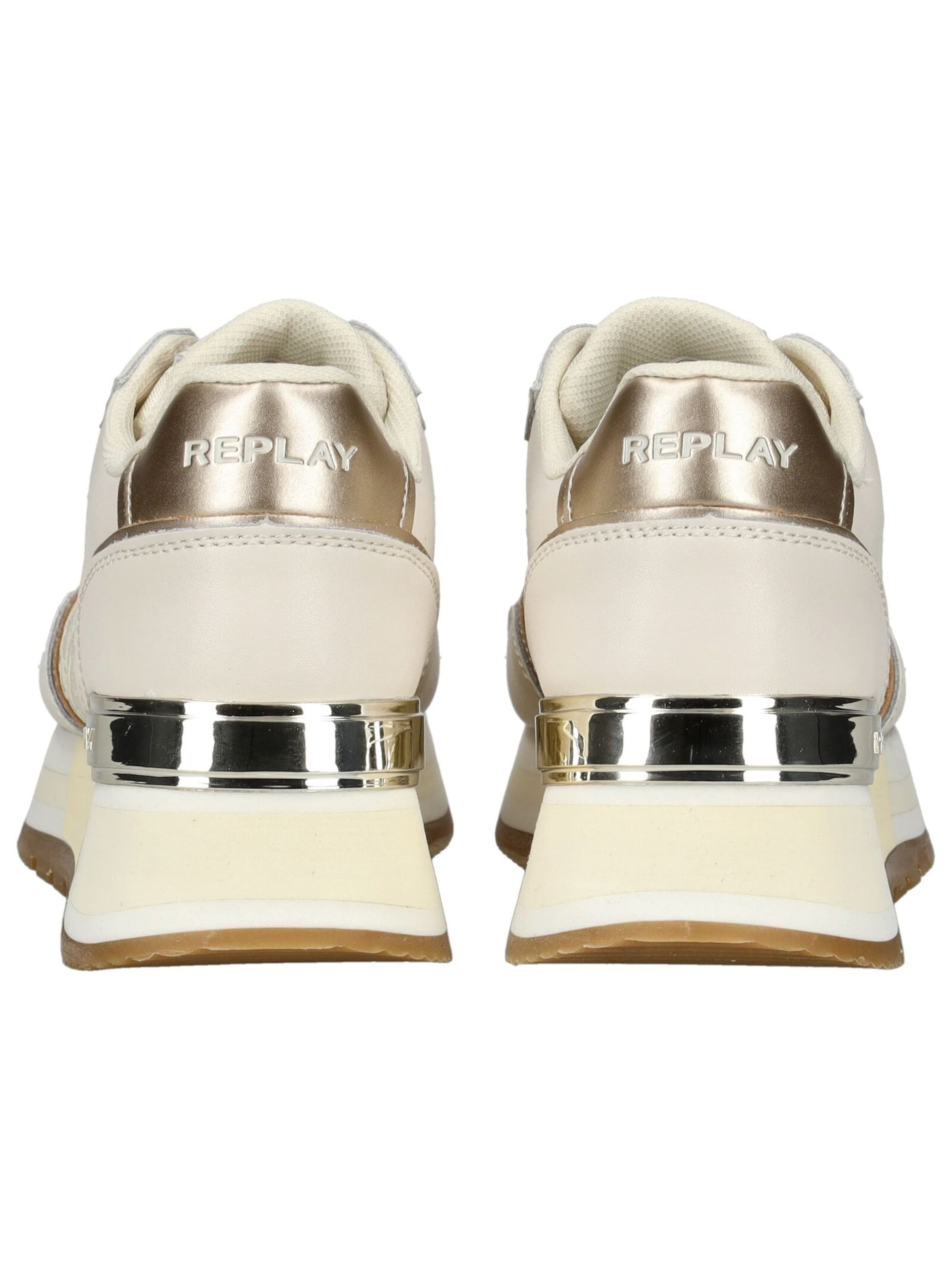REPLAY Platform trainers in Beige