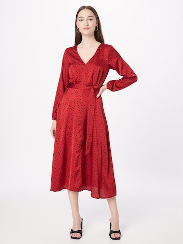 Mela London Košeľové šaty - Červená: predná strana