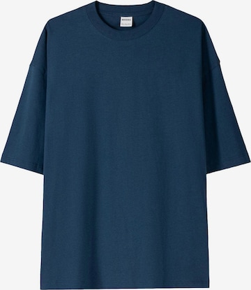 BershkaMajica - plava boja: prednji dio