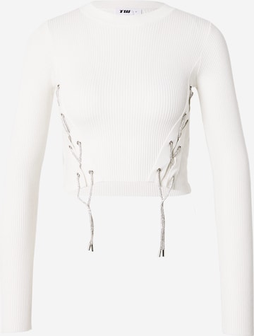 Pull-over Tally Weijl en blanc : devant