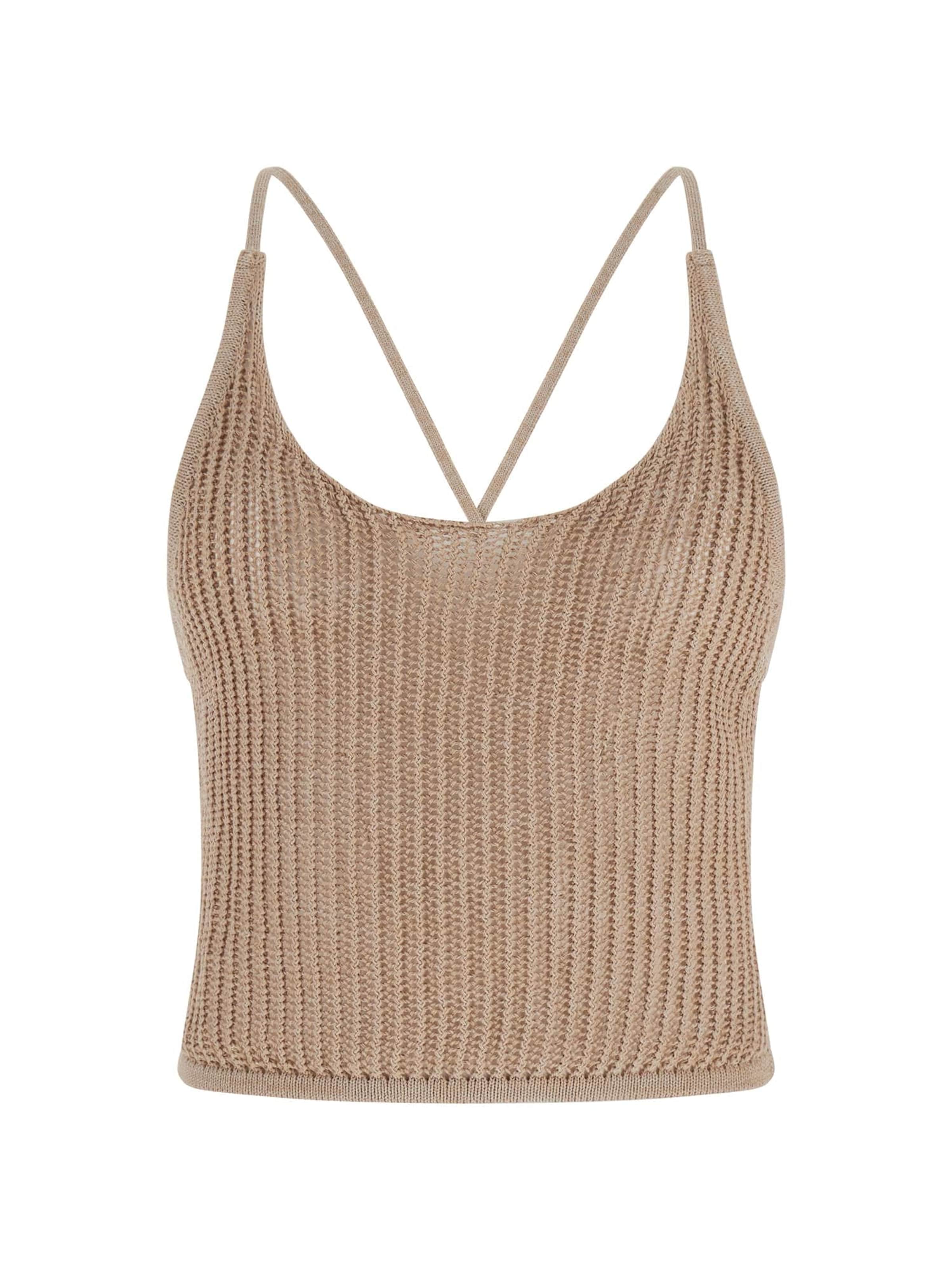 GUESS Stricktop in Braun: Vorderseite