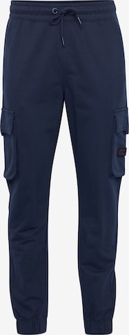 11 Project Tapered Cargo Pants 'Sidone' in Blue: front