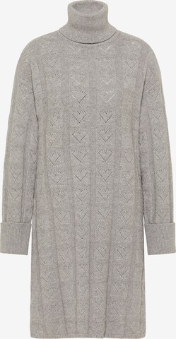 MYMO Knitted dress in Grey: front