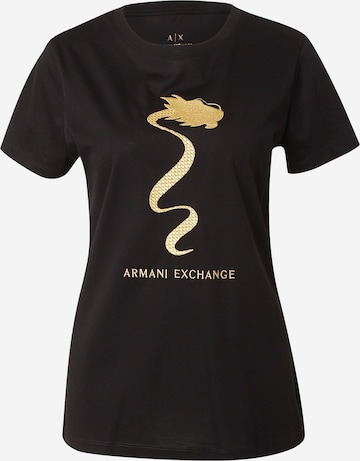 ARMANI EXCHANGE - Camiseta en negro: frente
