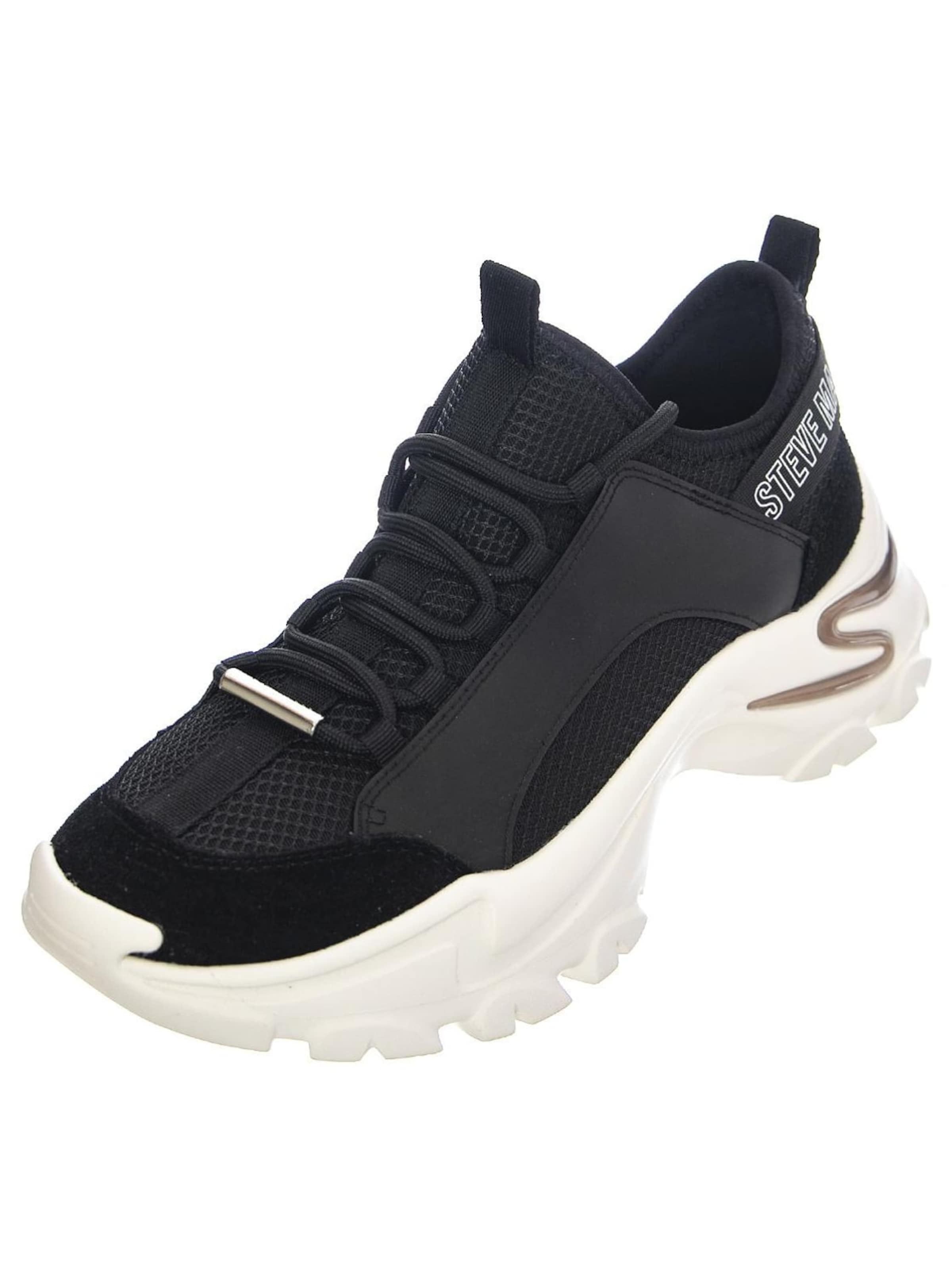 STEVE MADDEN Sportslig snøresko 'Womens Medusa Black Shoes' i sort: forside