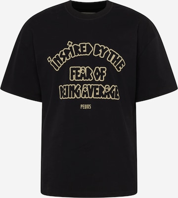 Pequs - Camiseta en negro: frente