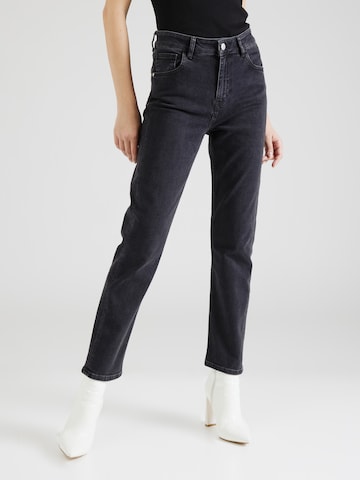 KnowledgeCotton Apparel Regular Jeans 'IRIS' in Black: front