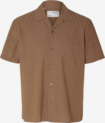 SELECTED HOMME - Camisa en marrón: frente