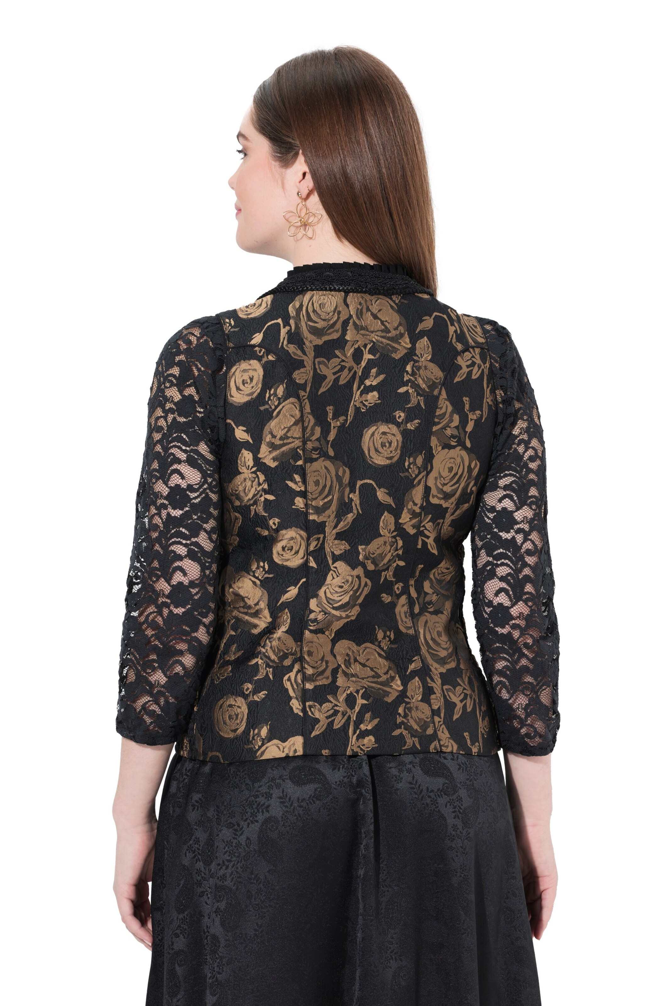 Ulla Popken Trachtenbluse in Braun