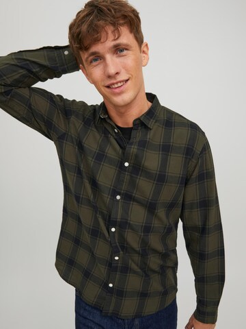 JACK & JONES Klasický střih Košile 'JJEGingham' – zelená