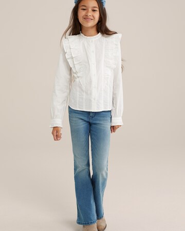 WE Fashion Flared Jeans i blå