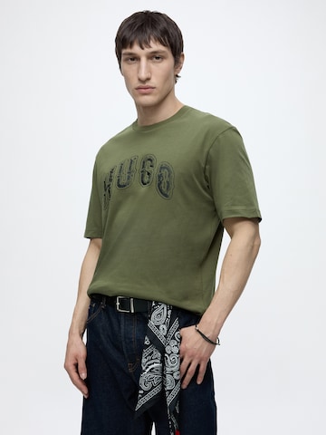 HUGO T-Shirt 'Nerpient' in Grün