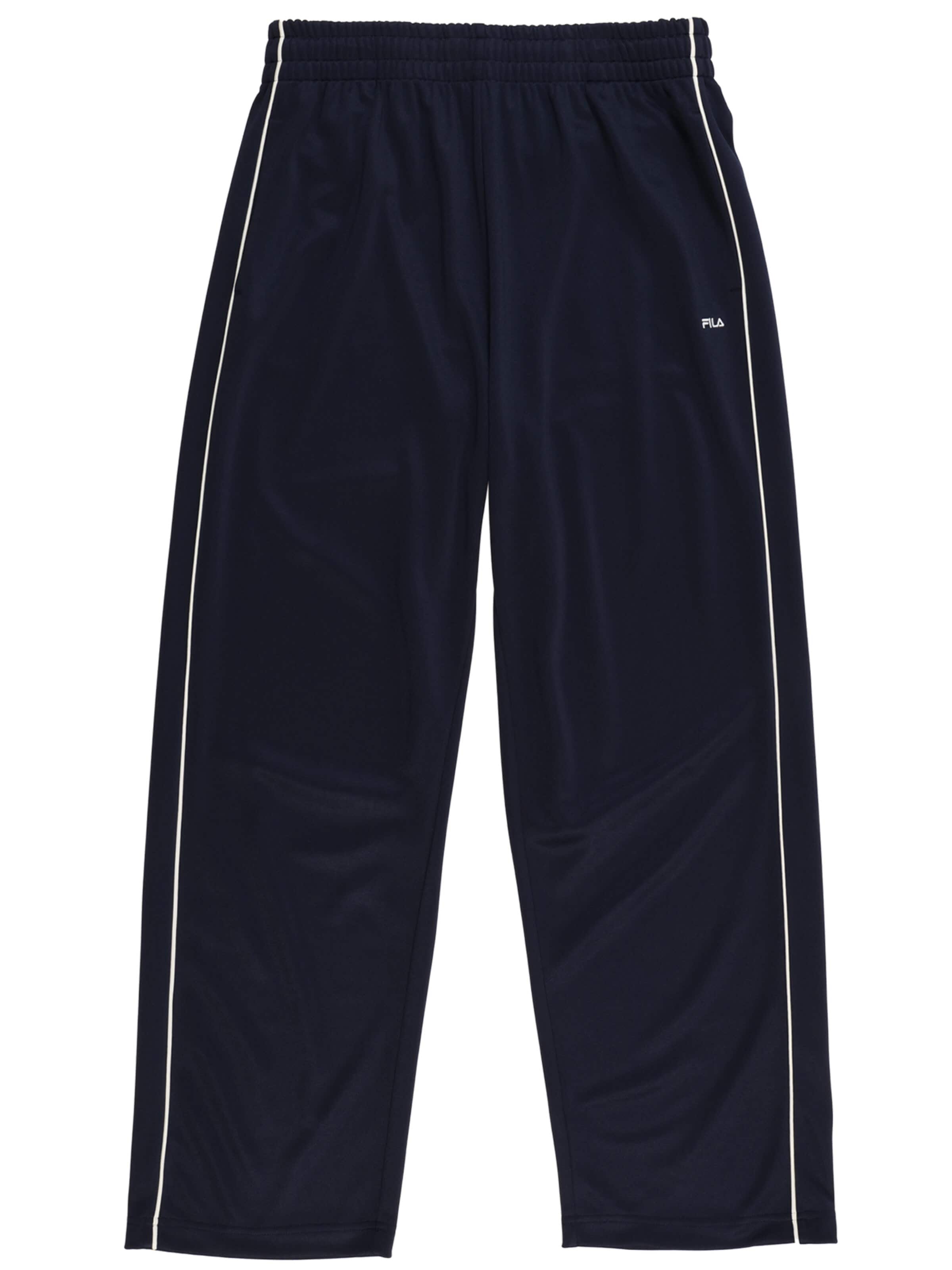 FILA Loosefit Broek 'LAVIS relaxed straight piping track pants' in Blauw