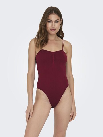 ONLY Bodysuit in Red: front