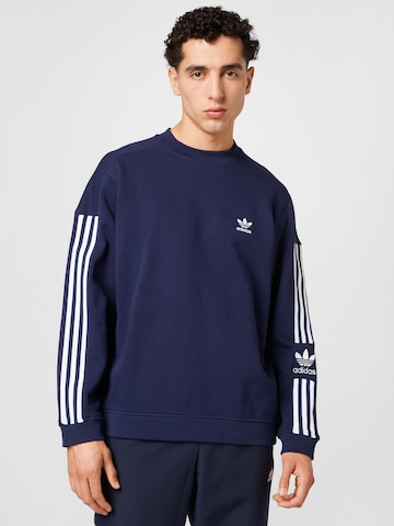 Sweat-shirt 'Adicolor Classics Lock-Up Trefoil' ADIDAS ORIGINALS en bleu : devant