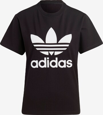 ADIDAS ORIGINALS Shirt 'Adicolor Classics Trefoil' in Zwart: voorkant