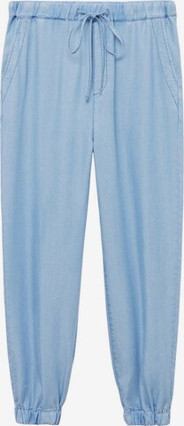 MANGO Tapered Broek 'Nicky' in Blauw: voorkant