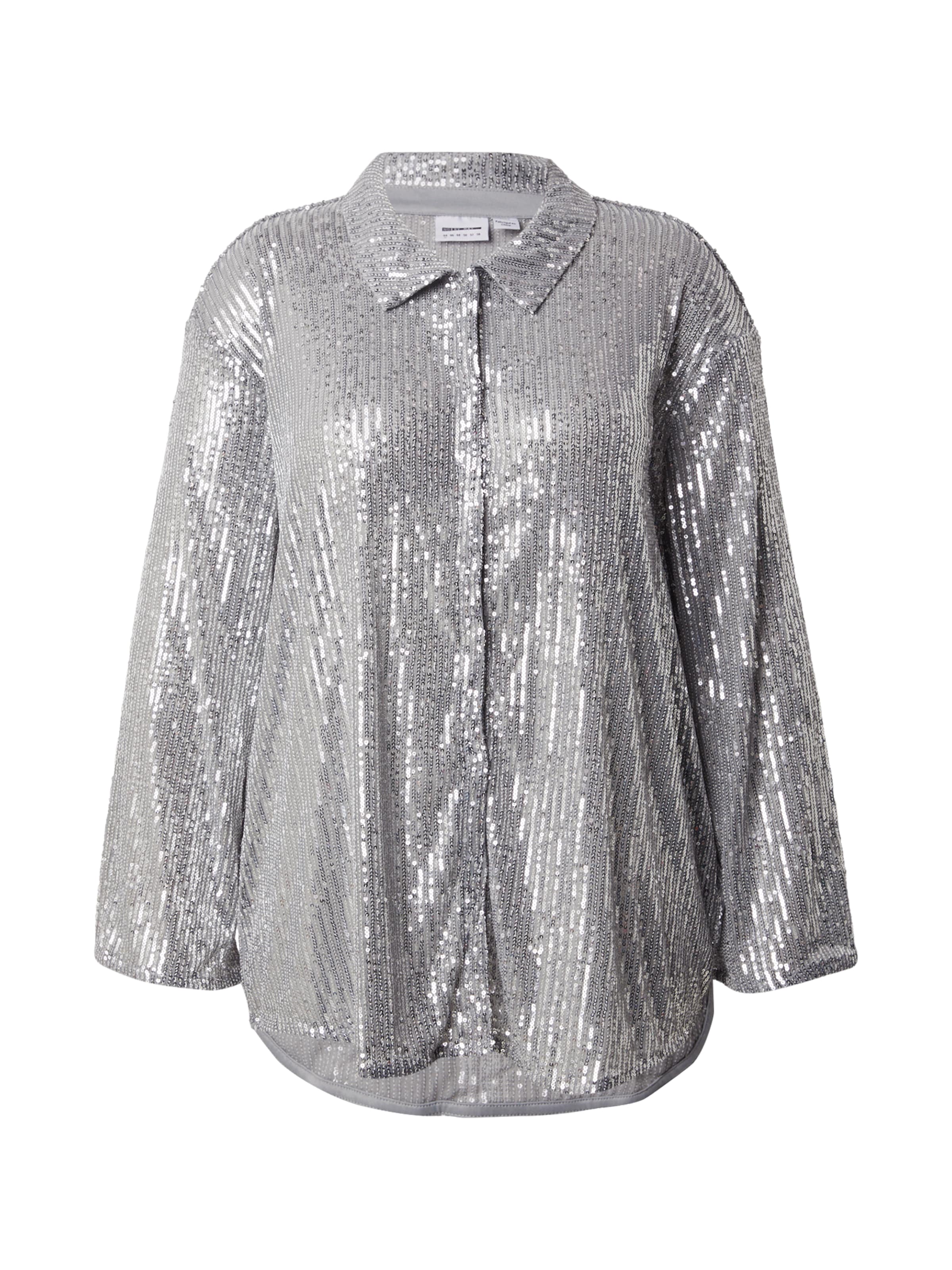 Noisy May Curve Μπλούζα &#x27;NMSCARLET&#x27; σε ασημί: μπροστά