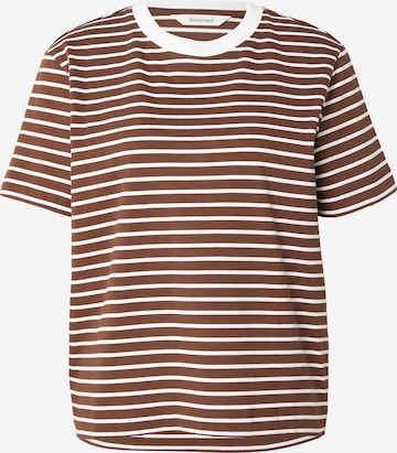 Tricou 'SLFESSENTIAL' de la SELECTED pe maro: față