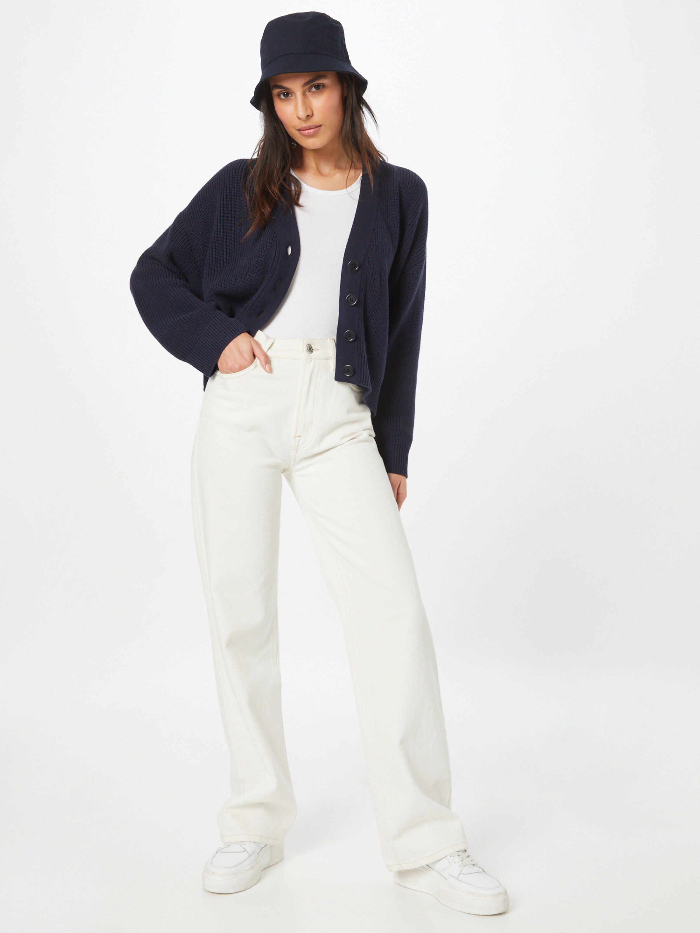 Frauen Pullover & Strick People Tree Strickjacke 'Jasmine' in Navy - IB61787 Frauen Pullover & Strick People Tree Strickjacke 'Jasmine' in Navy - IB61787