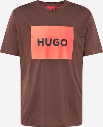 Maglietta 'Dulive222' di HUGO in marrone: frontale