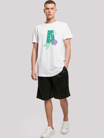 F4NT4STIC Shirt 'Disney Alphabet A Is For Arielle die Meerjungfrau' in White