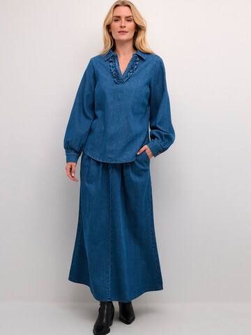 Cream Blouse 'Gerta' in Blue