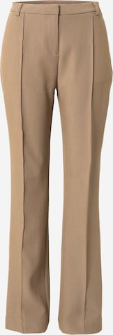 Birgitte Herskind Flared Trousers with creases 'Valentina' in Brown: front