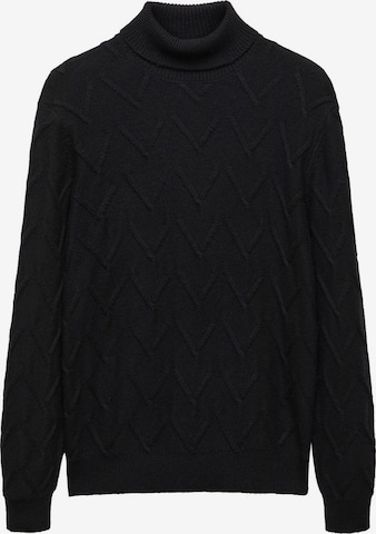 MANGO MAN Pullover 'LADERA' i sort: forside