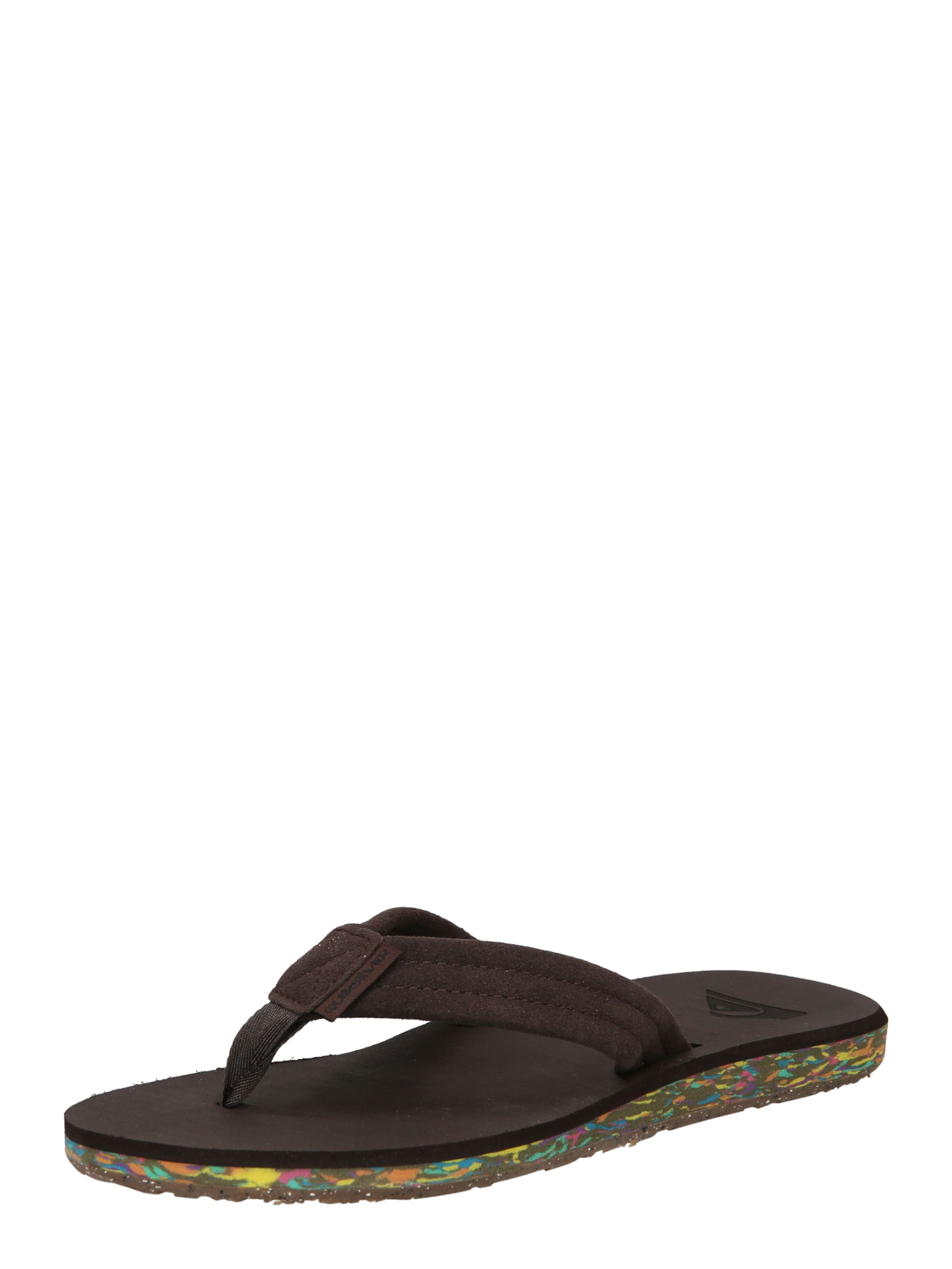 Tongs 'Carver' QUIKSILVER en marron : devant